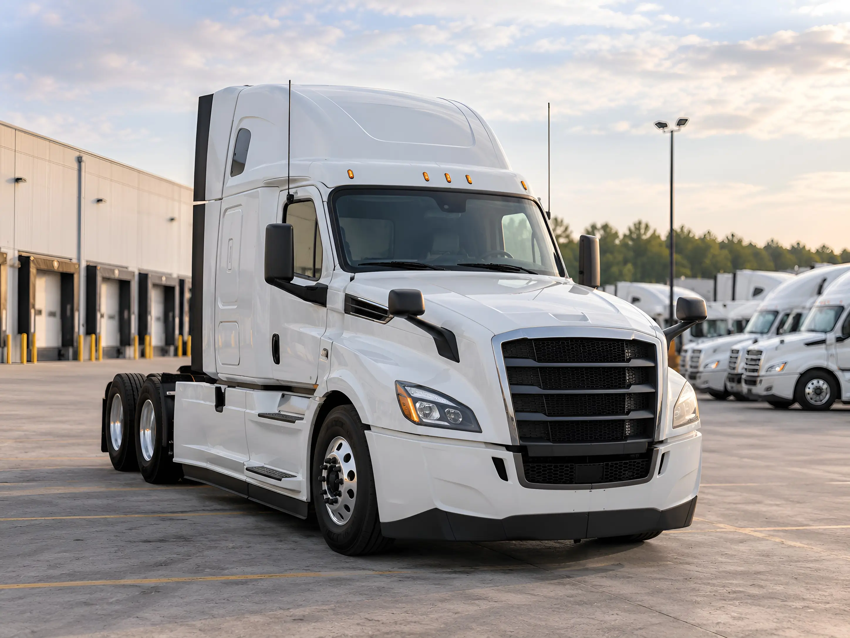 Commercial fleet vehicle at a customer project location